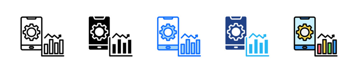 Application Monitor Icon Set Multiple Style Collection