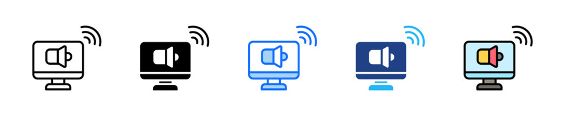 Alert System Icon Set Multiple Style Collection