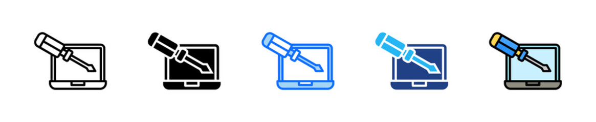 Monitoring Tool Icon Set Multiple Style Collection