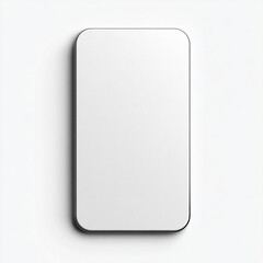 Smartphone layout on a white background. white square button on white background