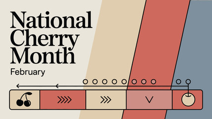 National Cherry Month February Celebration Design
