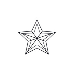 Obraz premium Geometric star shape with sharp points and clean lines