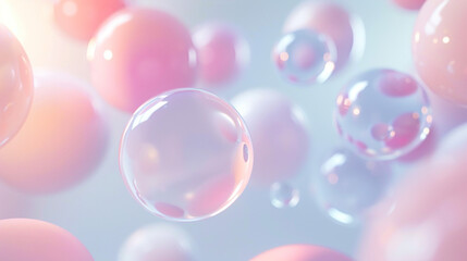 透明感の球のビジネス背景イラスト　AI生成画像