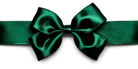 Green bow, transparent.