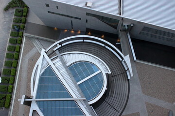 Abstract modern architecture aerial view
