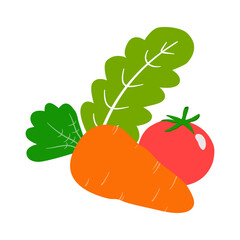 Vegetable isolated on white background.