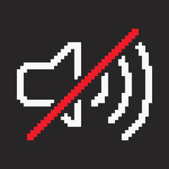 Fototapeta premium Sign Symbol Vector with Pixel Style