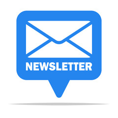 Newsletter mail icon vector isolated illustration