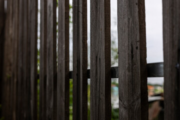 Wooden Sun Blocking Fence Wall