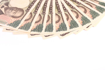 白背景の1万円札