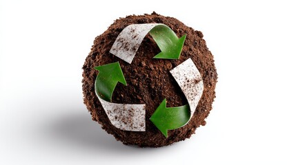 A green and brown ball with two arrows pointing to the top and bottom. The top arrow is pointing to the right and the bottom arrow is pointing to the left