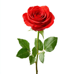 red rose isolated on white