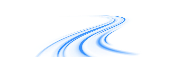 Neon rays vector abstract background png. Futuristic technological style. Abstract background with speed lines. Vector illustration. Futuristic. The light lines of the road are blue png © HAIK