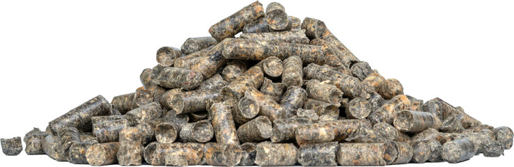 Isolated Pile of Biomass Pellets: Sustainable and Renewable Solid Biofuel for Energy and Heating