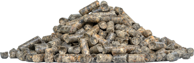 Isolated Pile of Biomass Pellets: Sustainable and Renewable Solid Biofuel for Energy and Heating