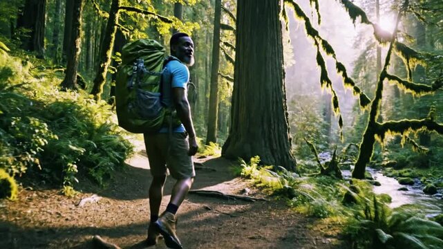 Finding peace and solitude deep within the ancient, sun-drenched rainforest.