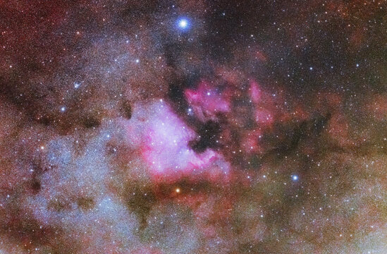 North America Nebula, Pelican Nebula, and Deneb