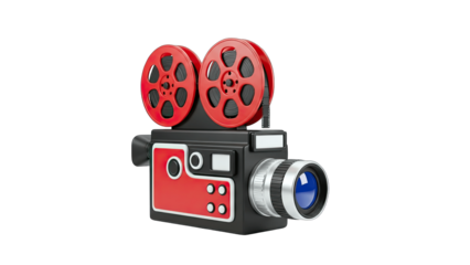 Vintage Film Camera Isolated on White Background