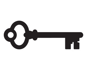 old key isolated on white background