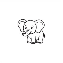 Cute Baby Elephant Vector EPS file Illustration 