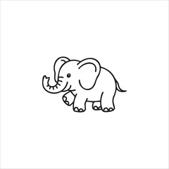 Cute Baby Elephant Vector EPS file Illustration 