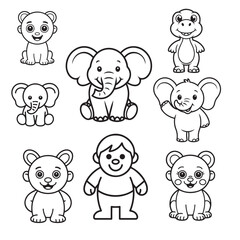 Cute Animal Vector Package 