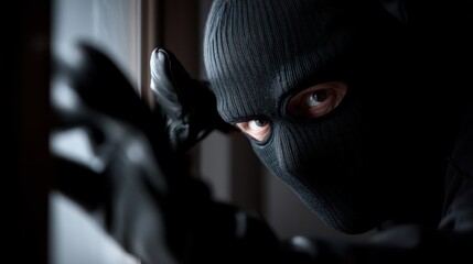 Masked person window