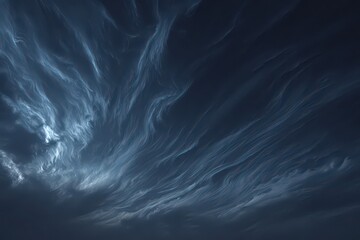 Abstract Streaks of Bioluminescent Plankton Floating On Dark Surface in a Wavy Pattern