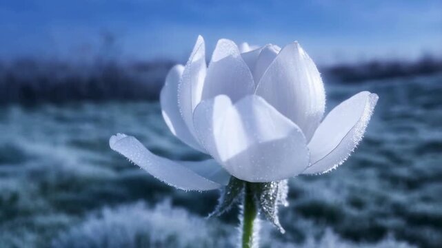 UNA ROSA BIANCA LA MATTINA PRESTO 