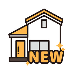 シンプルな家のアイコン+NEW