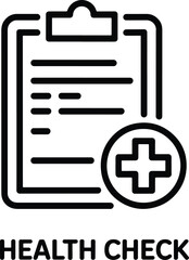 Fototapeta premium Health Checkup Report Medical Clipboard Icon