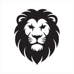 Lion head logo icon, lion face vector Illustration on white background