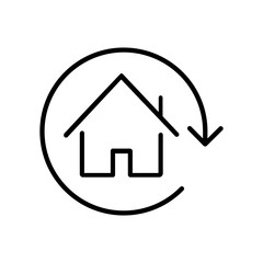 Obraz premium Relocation editable icon. Moving services Illustration sign. Moving symbol. shipping logo.