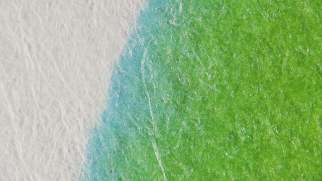 Thin layer chromatography with food colorants on paper under microscope