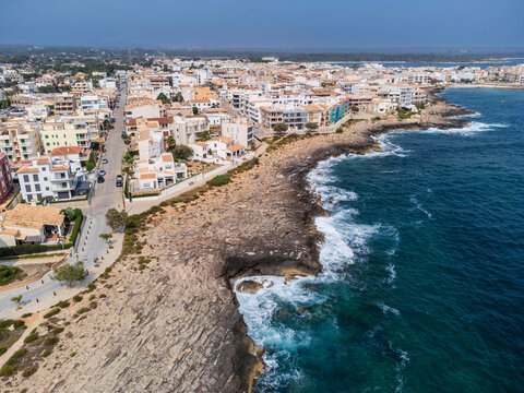 Col&ograve;nia de Sant Jordi, municipality of Las Salinas, Mallorca, Balearic Islands, Spain