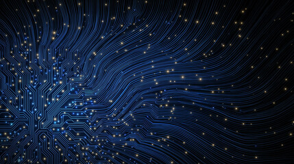 Network Dynamics: A visualization of a network is depicted, showing a complex interplay of digital connections in a captivating artistic representation.