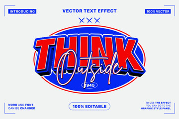 Think Outside Editable Vector Text Effect