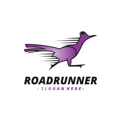 Roadrunner Logo Vector, Icon, Emblem, Speed Motion Logo Design Concept, Bird Creative Symbol.