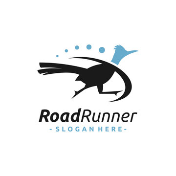 Roadrunner Logo Vector, Icon, Emblem, Speed Motion Logo Design Concept, Bird Creative Symbol.