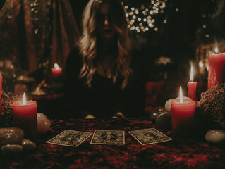 vintage vintage style deck of tarot cards. magical predictions of the future, mysterious characters.	