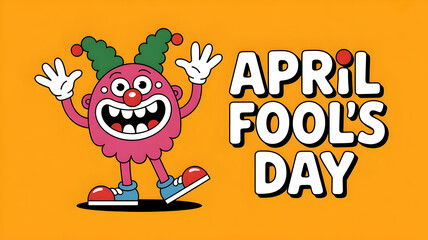 Fototapeta premium April fool s day cartoon character