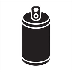 aluminum can with pull tab glyph icon