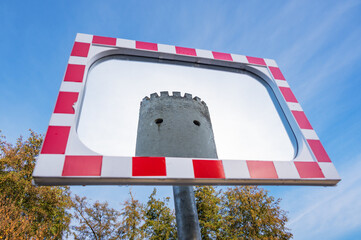 Convex mirror to assist drivers in visibility