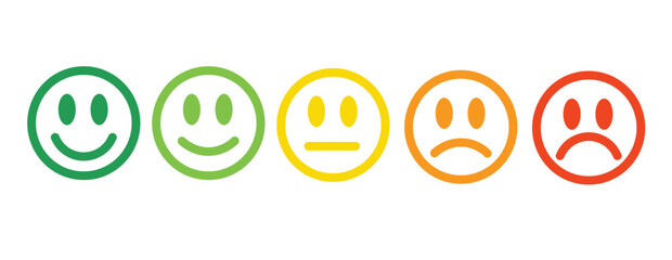 Customer Satisfaction , Emoji Rating Icons for User Experience