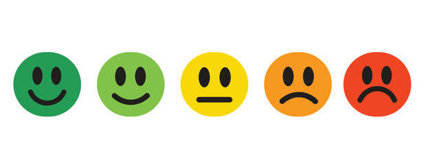 Customer Satisfaction , Emoji Rating Icons for User Experience
