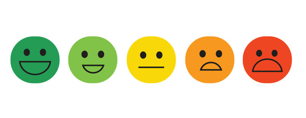Customer Satisfaction , Emoji Rating Icons for User Experience