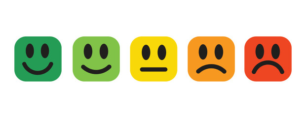 Customer Satisfaction , Emoji Rating Icons for User Experience