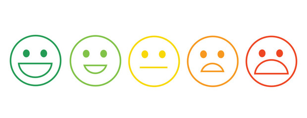 Customer Satisfaction , Emoji Rating Icons for User Experience