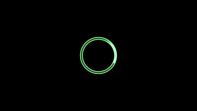 Processing 0&ndash;100% Transfer, Circular Loading Progress Bar Animation. Processing from 0 to 100 transfer. Circle loading processing bar icon animation.