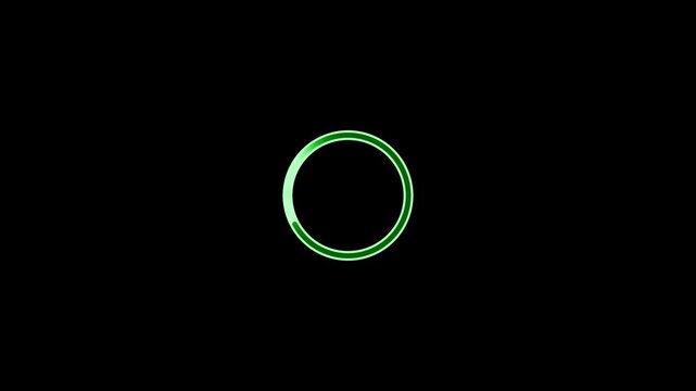Processing 0&ndash;100% Transfer, Circular Loading Progress Bar Animation. Processing from 0 to 100 transfer. Circle loading processing bar icon animation.